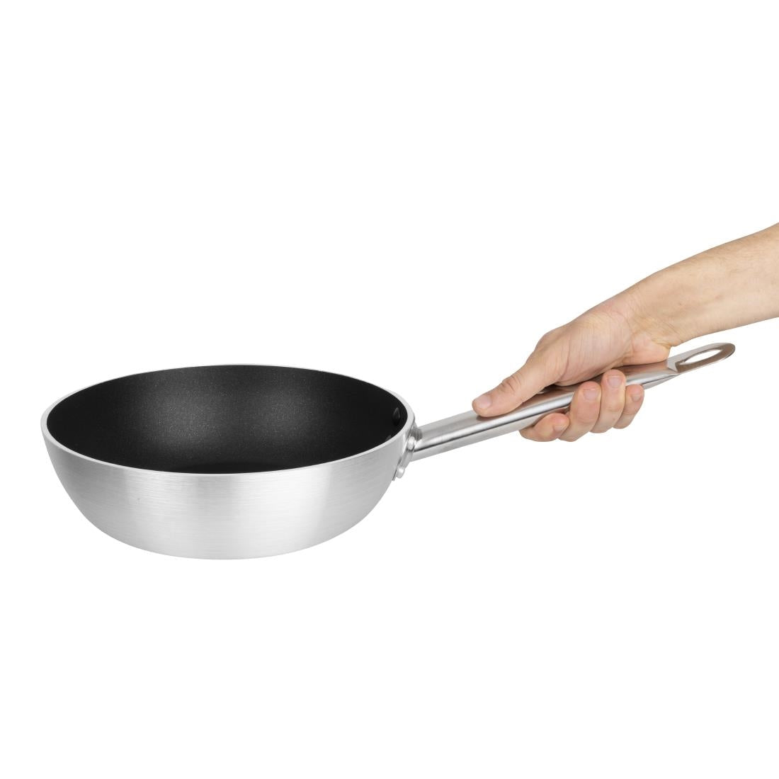 Vogue Aluminium Non-Stick Induction Flared Sauté Pan 24cm