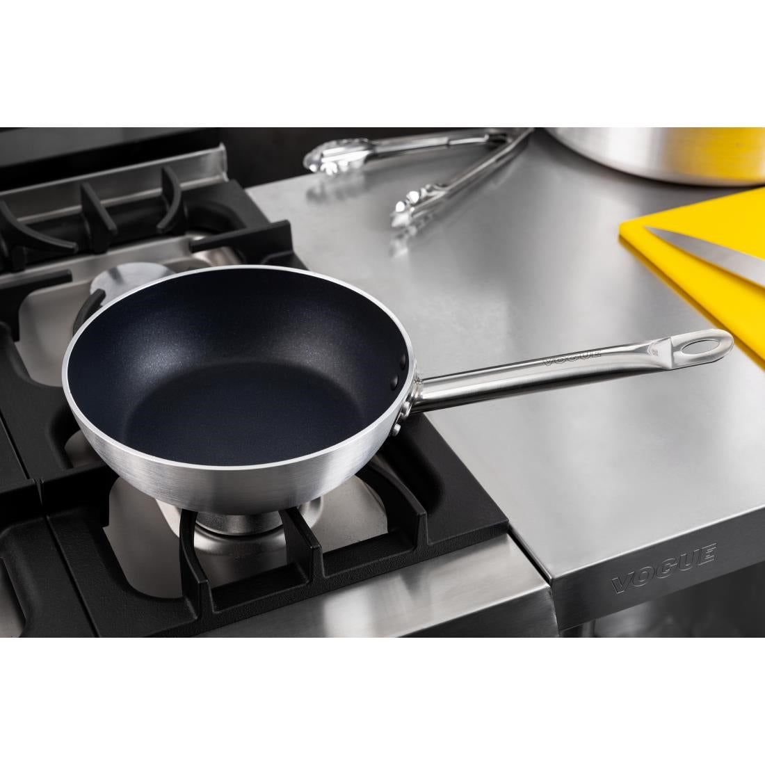 Vogue Aluminium Non-Stick Induction Flared Sauté Pan 24cm