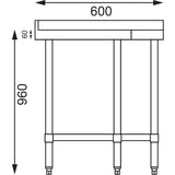 Vogue Stainless Steel Corner Table 600mm