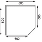 Vogue Stainless Steel Corner Table 600mm