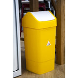 SYR Lucy Swing Top Bin Yellow 50Ltr