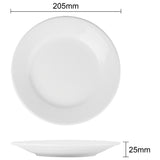 Olympia Athena Wide Rimmed Plates 202mm (12 Pack)