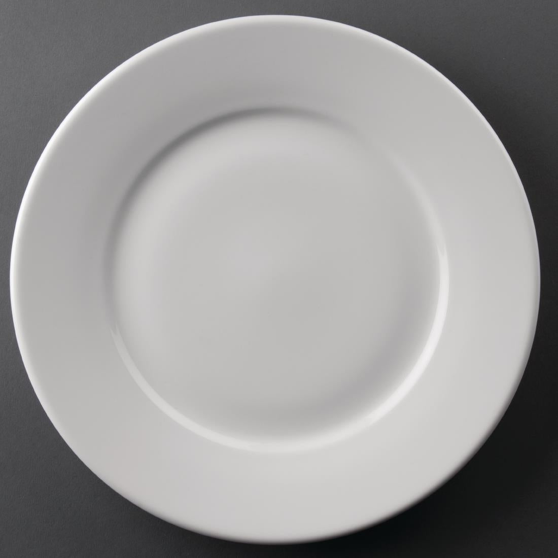 Olympia Athena Wide Rimmed Plates 254mm (4 Pack)