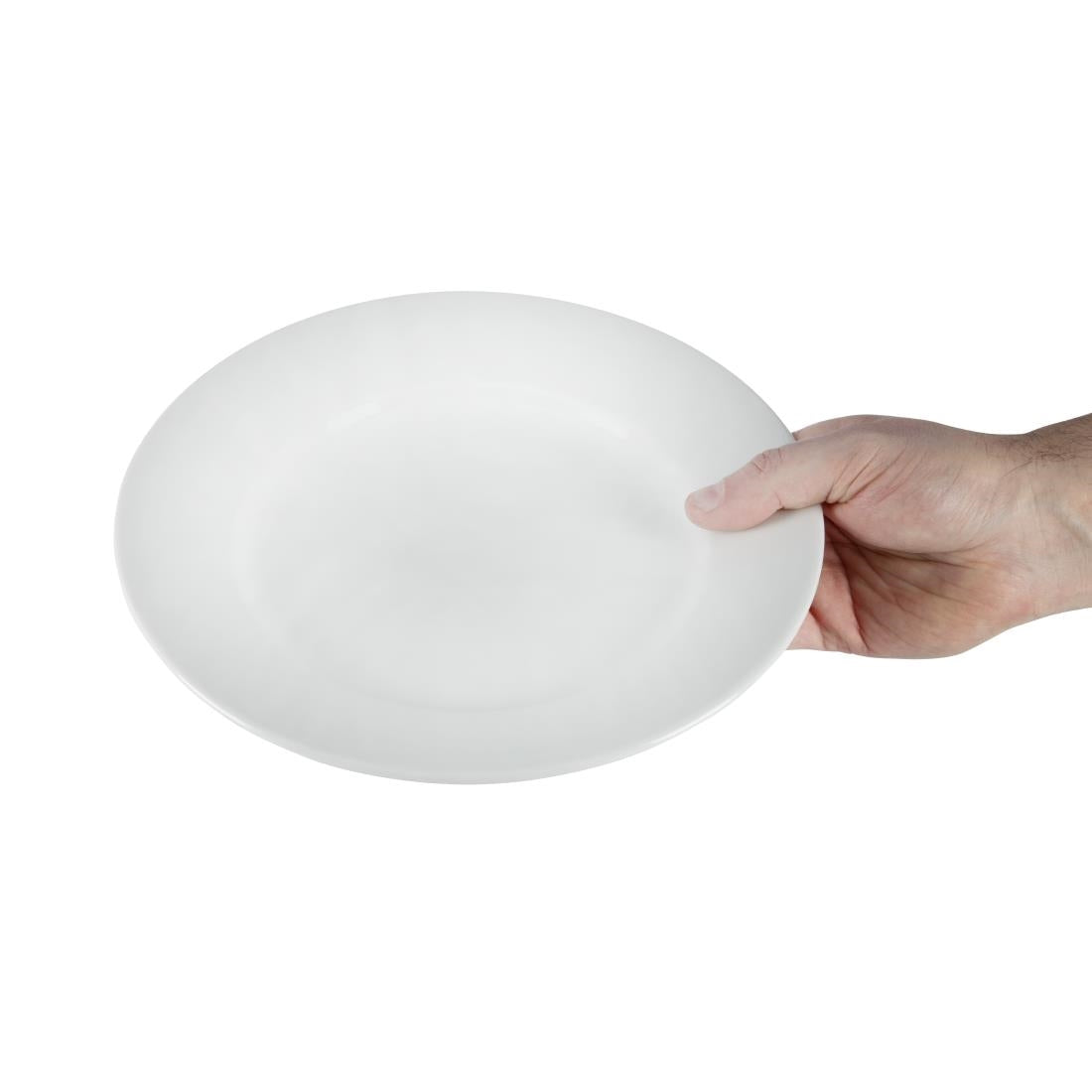 Olympia Athena Wide Rimmed Plates 254mm (4 Pack)