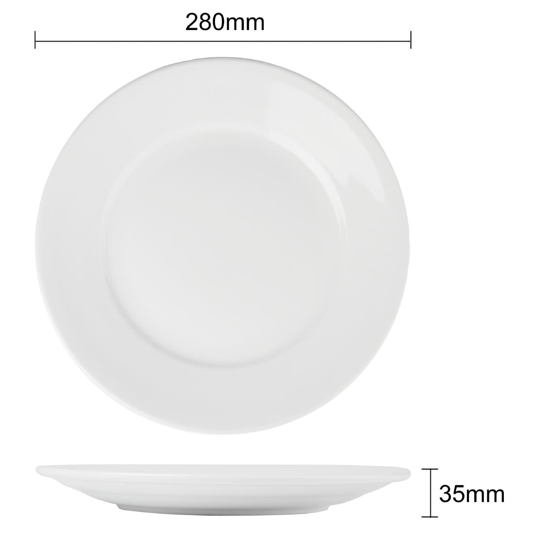 Olympia Athena Wide Rimmed Plates 280mm (6 Pack)
