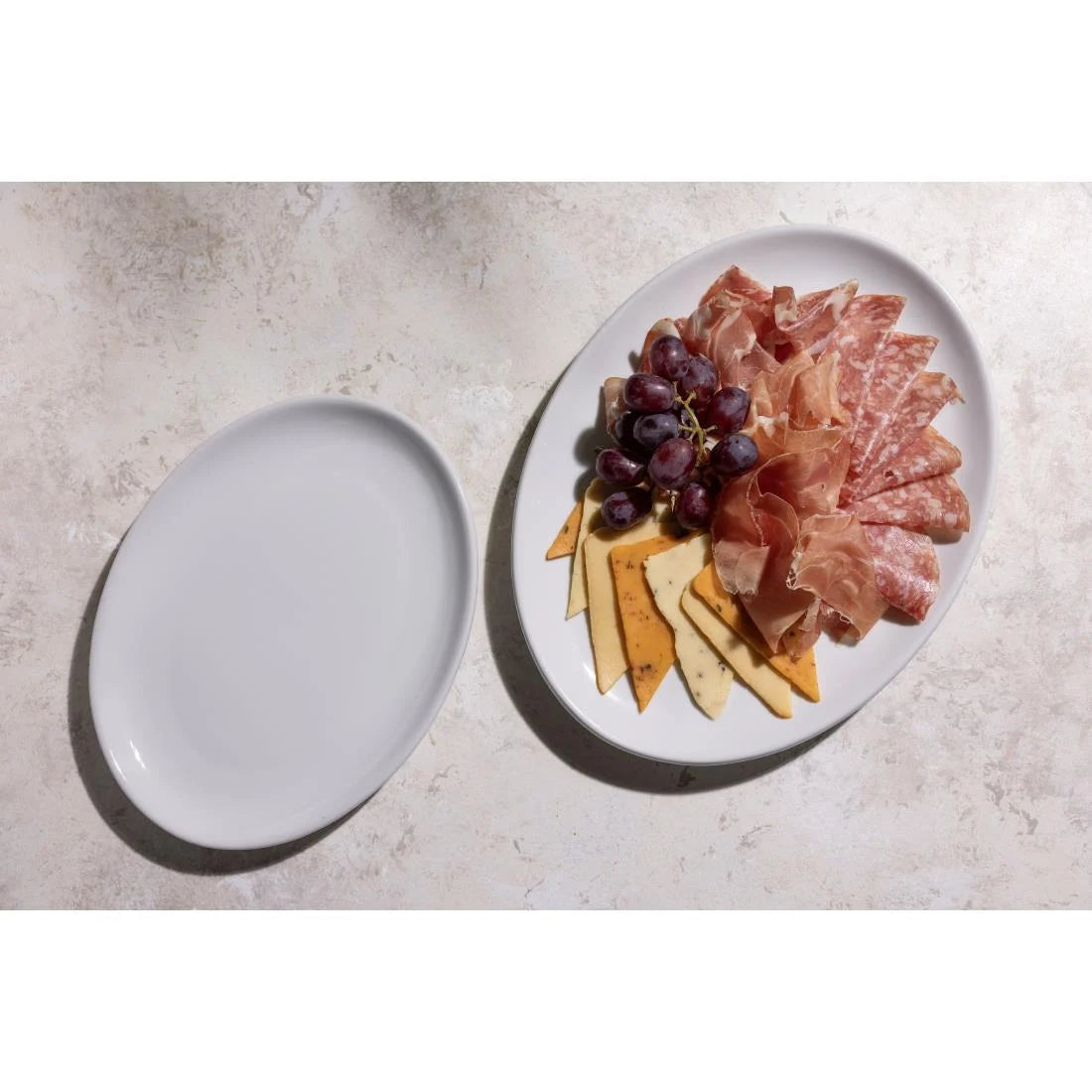 Olympia Athena Hotelware Oval Coupe Plates 254x197mm (12 Pack)