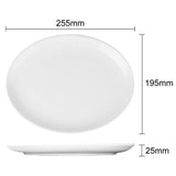 Olympia Athena Hotelware Oval Coupe Plates 254x197mm (12 Pack)