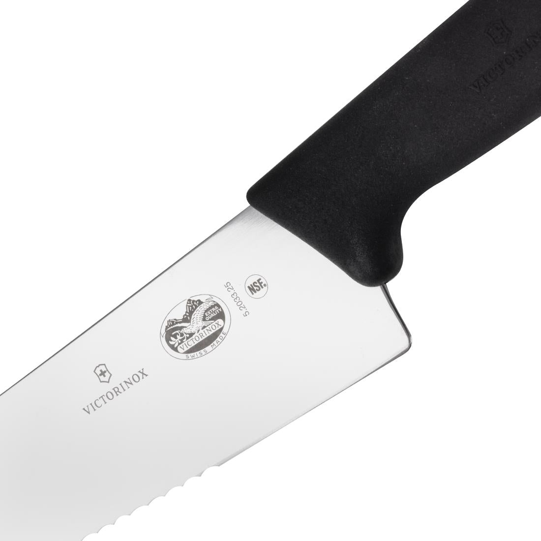 Victorinox Fibrox Serrated Carving Knife Black 25.4cm