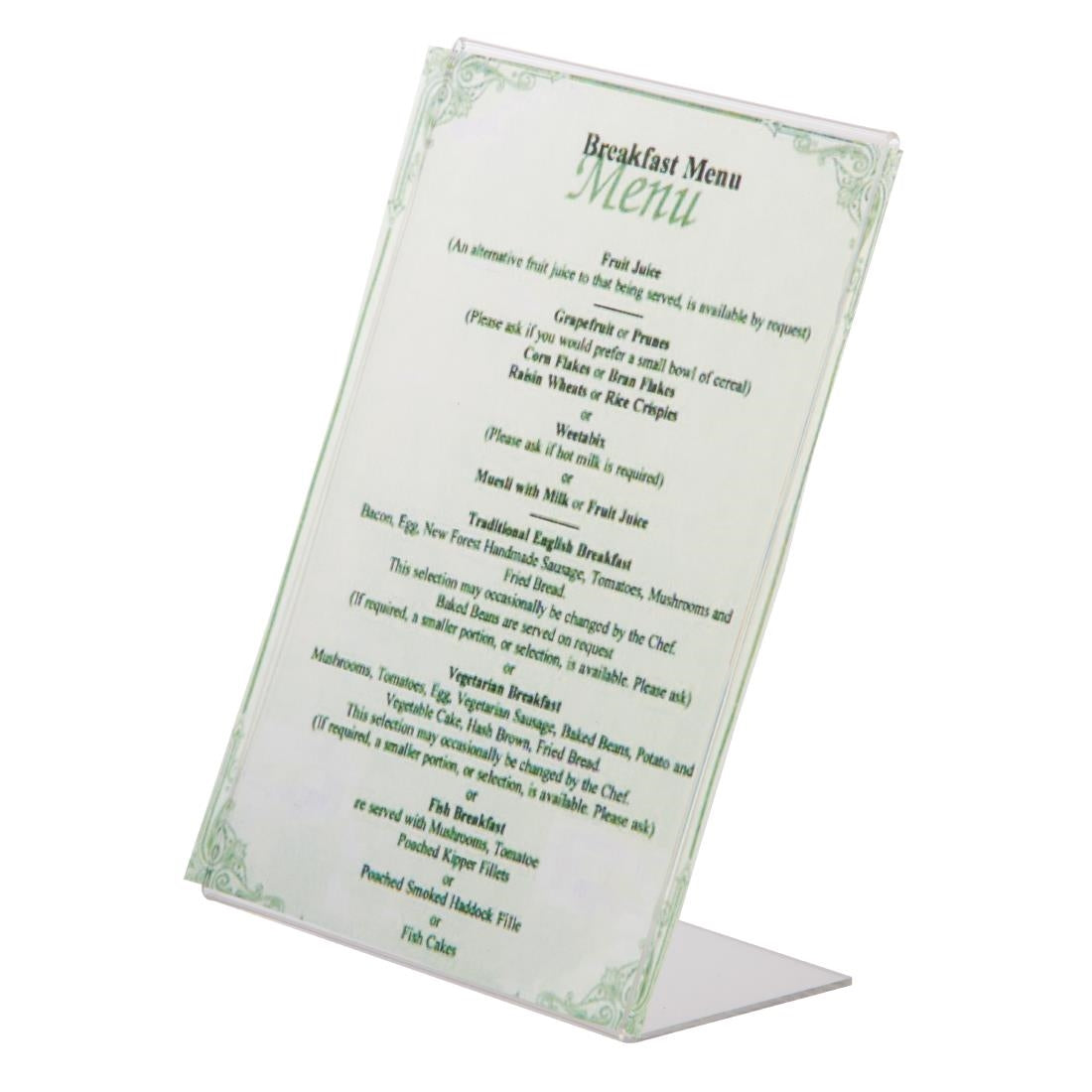Slanted Acrylic Menu Holder A5
