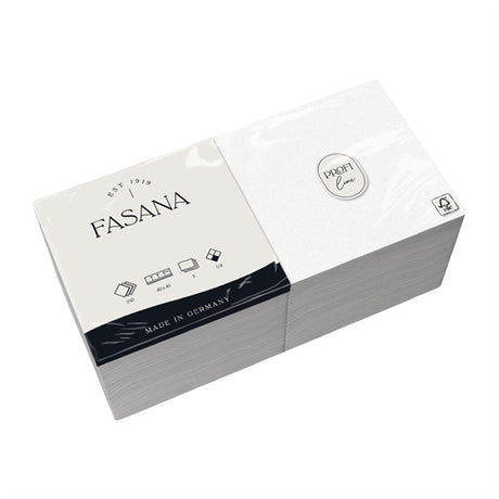 Fasana Dinner Napkin White 40x40cm 3ply 1/4 Fold (Pack of 1000)