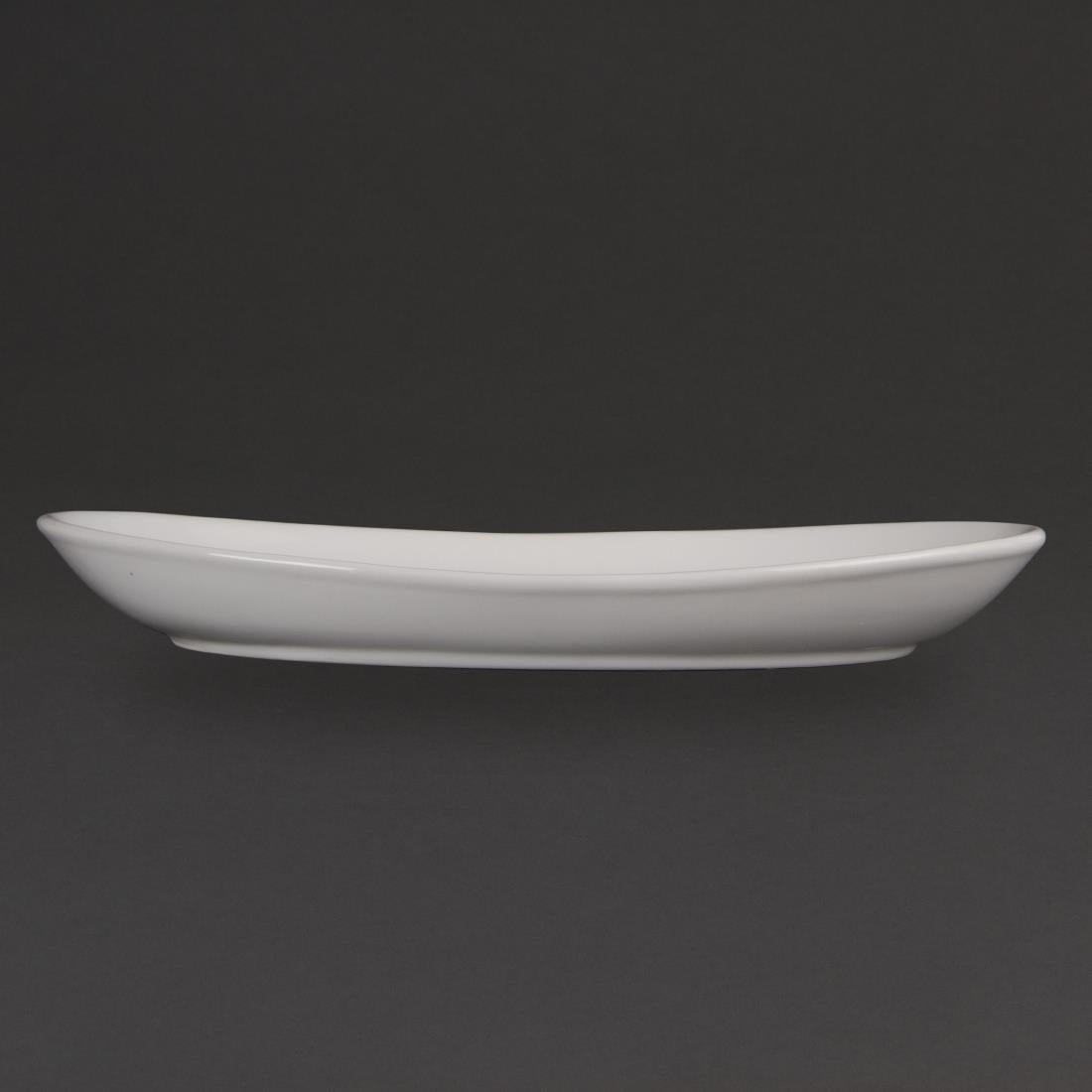 Olympia Whiteware French Deep Oval Plates 304mm (4 pack)