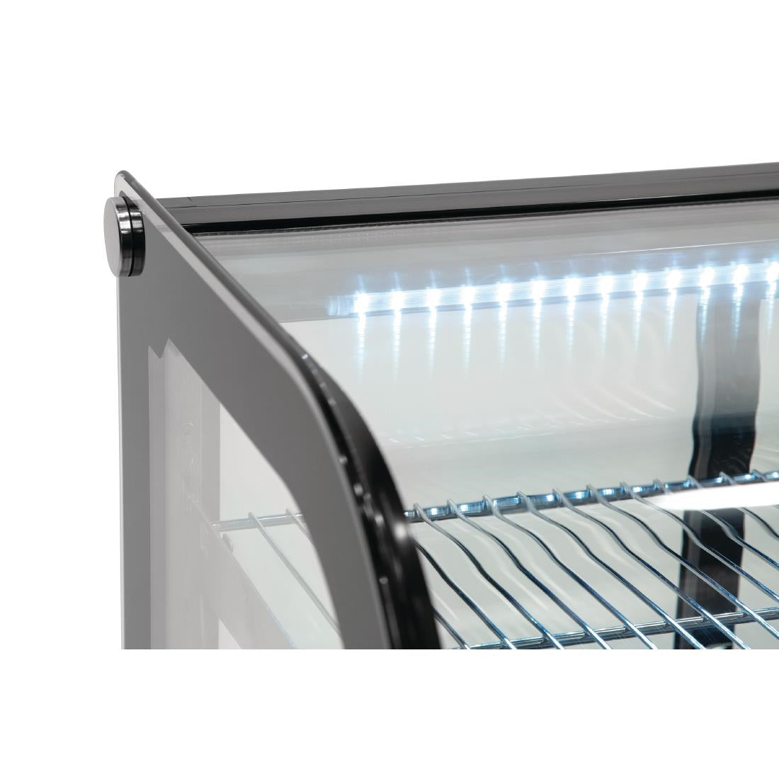 Polar G-Series Energy Efficient Countertop Food Display Fridge Black 160Ltr