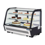 Polar G-Series Energy Efficient Countertop Food Display Fridge Black 160Ltr