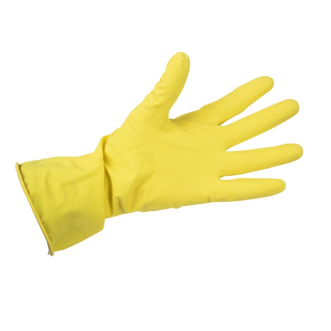 Jantex Latex Household Gloves Yellow Small