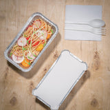 Nisbets Essentials Foil Containers and Lids 660ml (50 Pack)