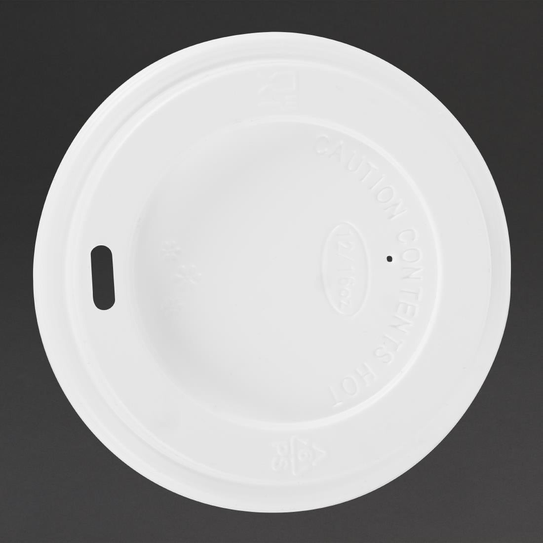 Fiesta Recyclable Coffee Cup Lids White 340ml / 12oz & 455ml / 16oz (1000 Pack)