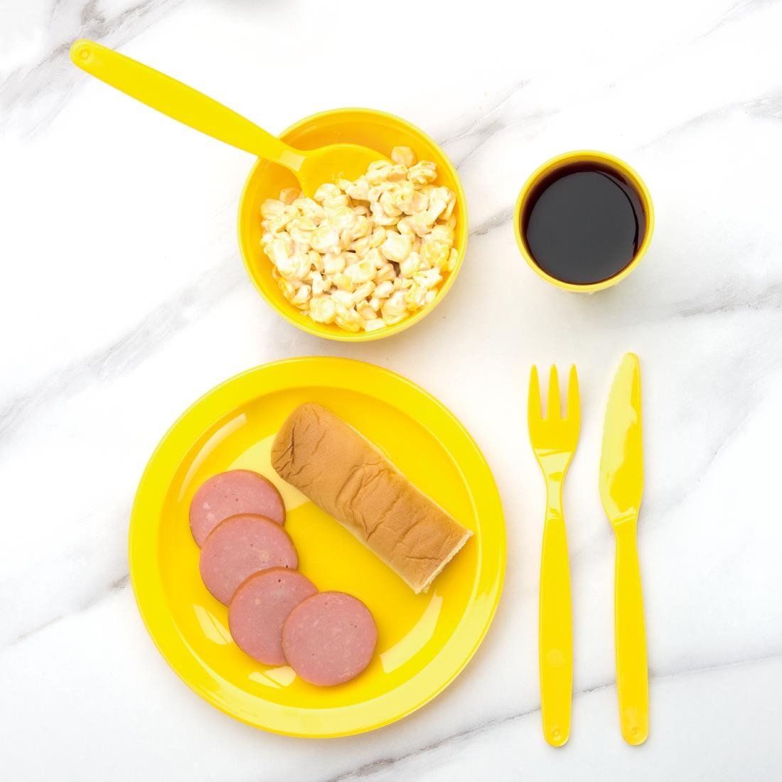 Olympia Kristallon Polypropylene Plates Yellow 230mm (12 pack)