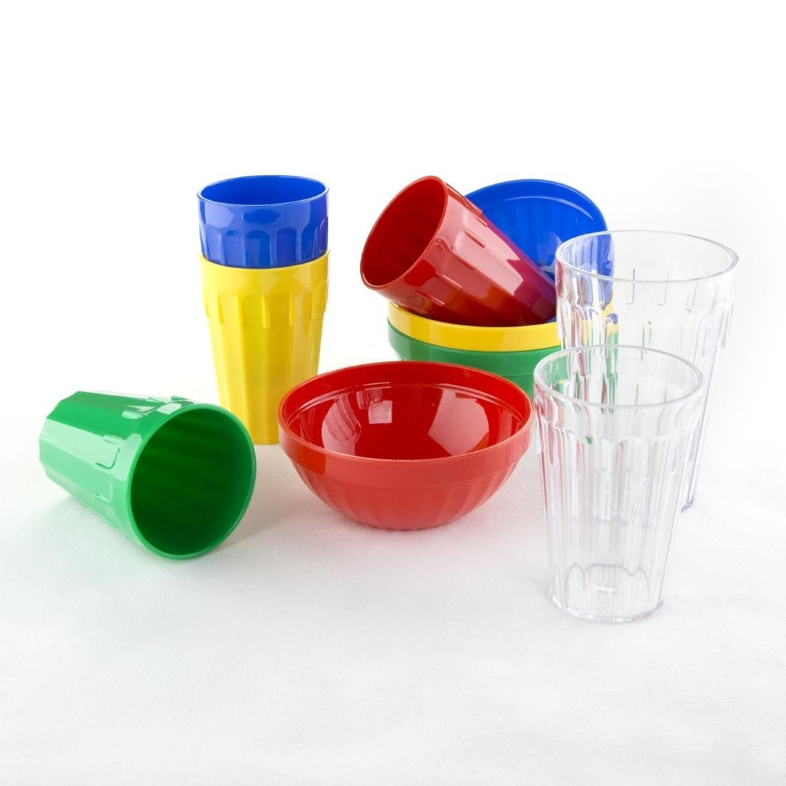 Olympia Kristallon Polypropylene Bowls Yellow 103mm (12 Pack)
