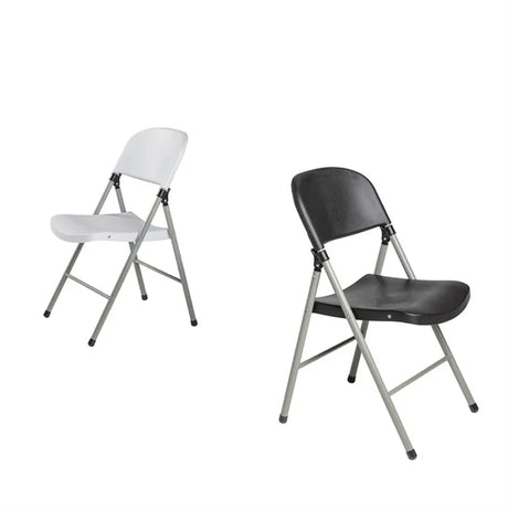 Bolero Foldaway Utility Chairs Black (2 Pack)