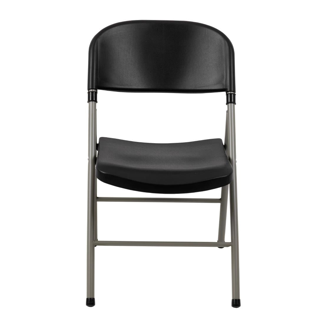 Bolero Foldaway Utility Chairs Black (2 Pack)