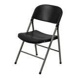 Bolero Foldaway Utility Chairs Black (2 Pack)
