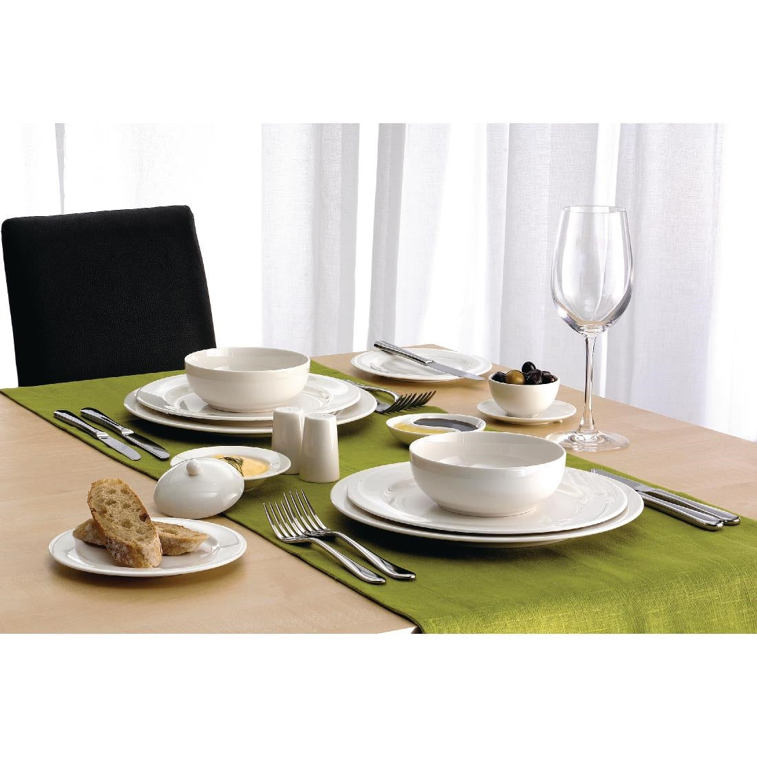 Elia Glacier Fine China Rice Bowls Lids 120mm (6 Pack)
