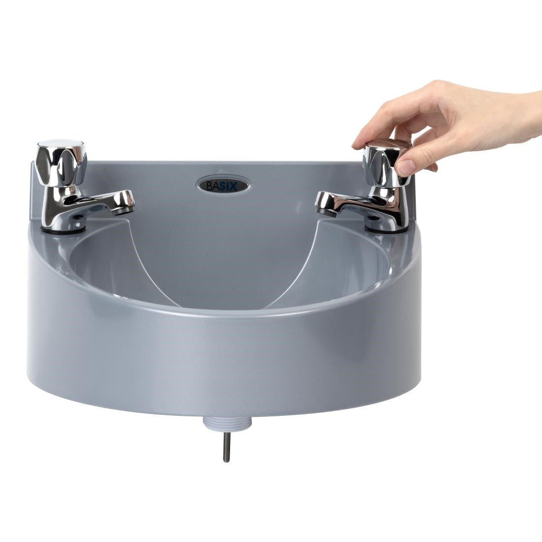 Basix Polycarbonate Hand Wash Basin Grey