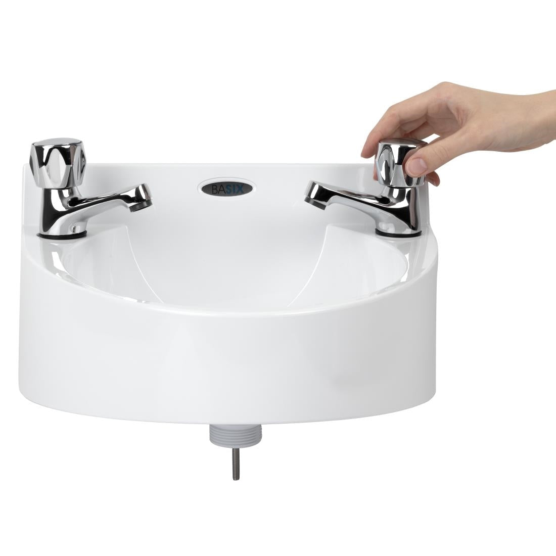 Basix Polycarbonate Wash Hand Basin White