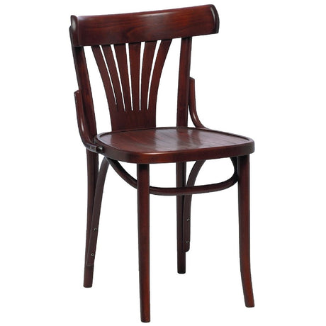 Fameg Bentwood Bistro Fan Back Side Chairs Walnut (2 pack)