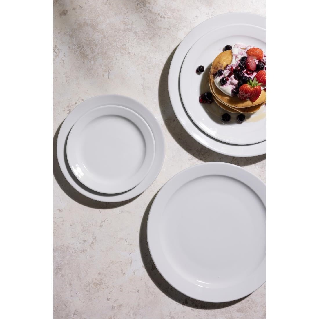 Olympia Athena Narrow Rimmed Plates 254mm (12 Pack)