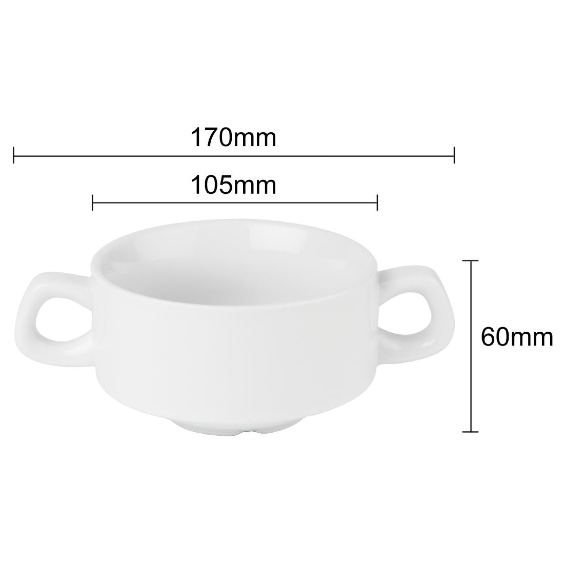 Olympia Athena Stacking Soup Bowls 107mm (12 Pack)