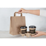 Fiesta Recyclable Flat Handle Brown Paper Bags Medium (250 Pack)