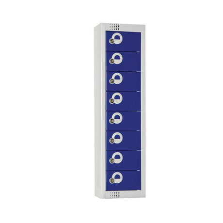 Elite Personal Effects Locker 8 Door Blue Camlock