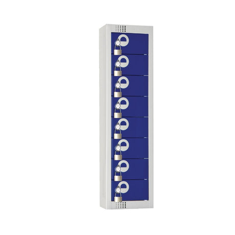 Elite Personal Effects Locker 8 Door Blue Camlock