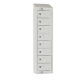 Elite Personal Effects Locker 8 Door Grey Camlock Sloping Top