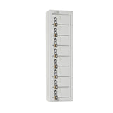 Elite Personal Effects Locker 8 Door Grey Padlock