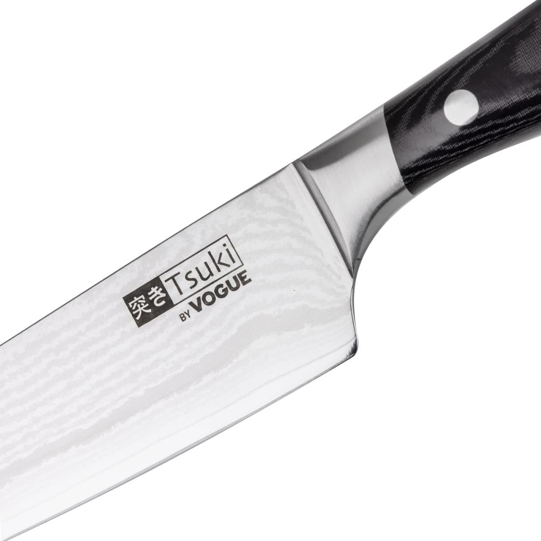 Vogue Tsuki Series 7 Santoku Knife Black 17.5cm