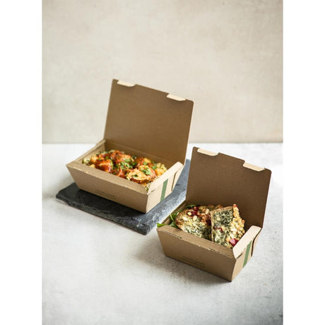 Vegware Compostable Microflute Takeaway Box 6x5" (300 Pack)