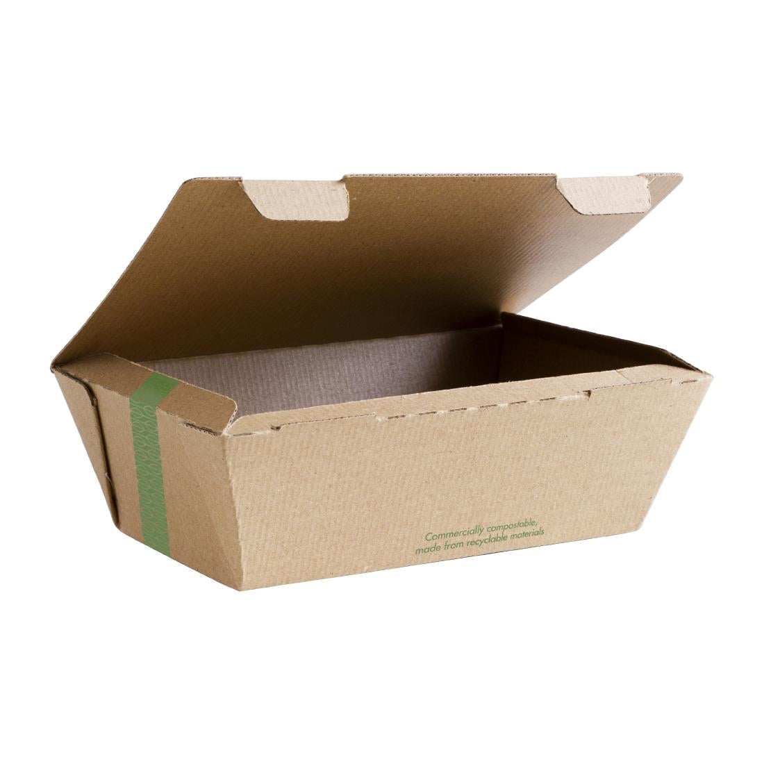 Vegware Compostable Microflute Takeaway Box 8x5" (250 Pack)