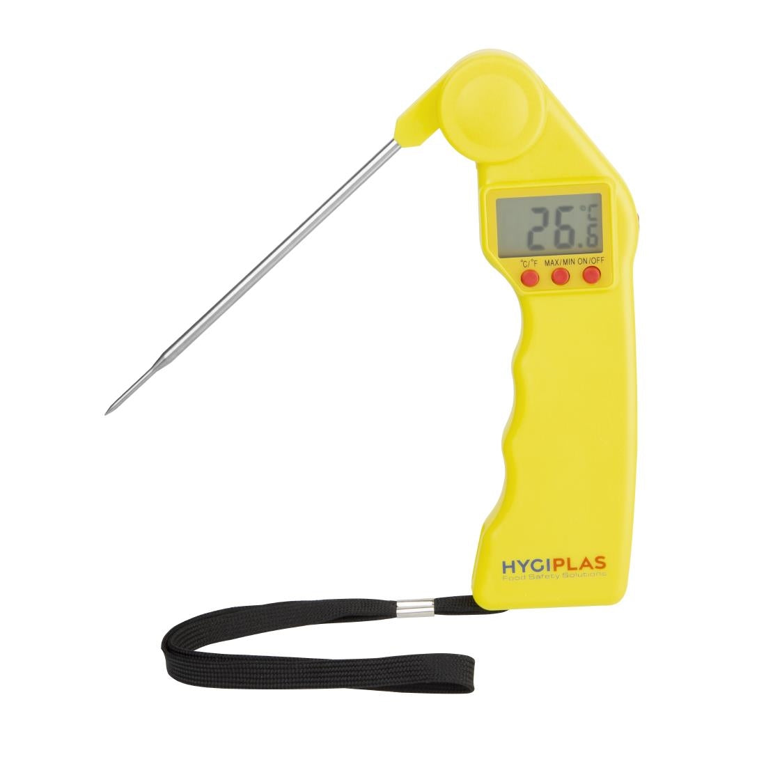 Hygiplas Colour Coded Yellow Set - Tong Chopping Board & Thermometer (3 Pack)