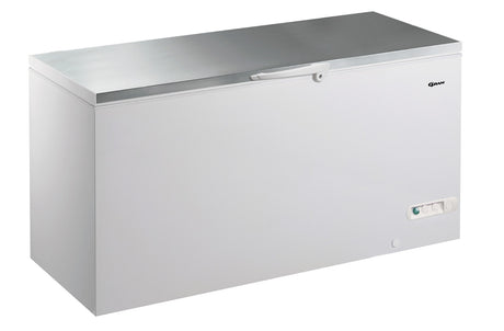 Gram CF 61 SG UK Stainless Steel Lid White Chest Freezer  566 Litres