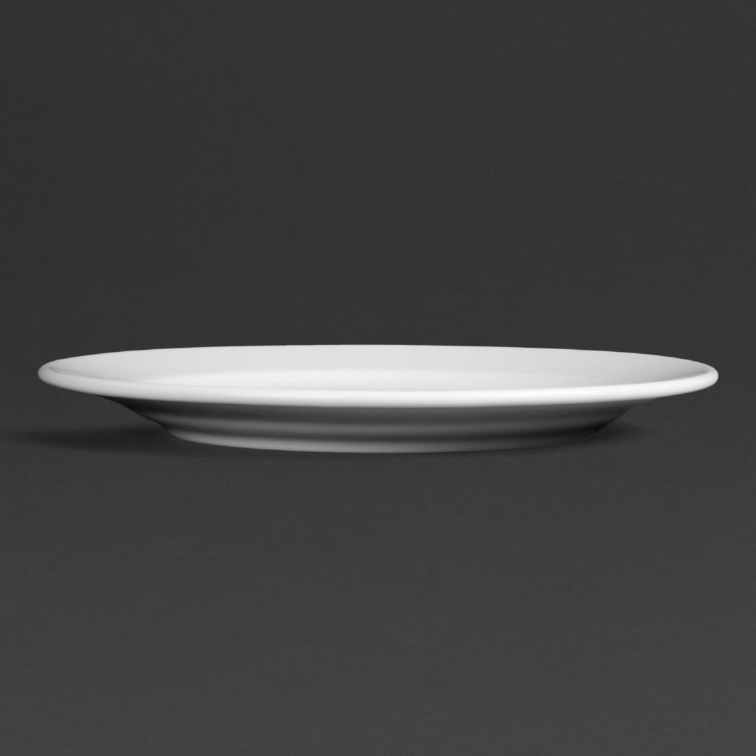 Royal Porcelain Classic White Wide Rim Plates 240mm (12 Pack)