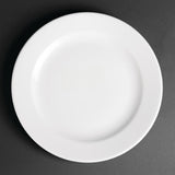 Royal Porcelain Classic White Wide Rim Plates 240mm (12 Pack)