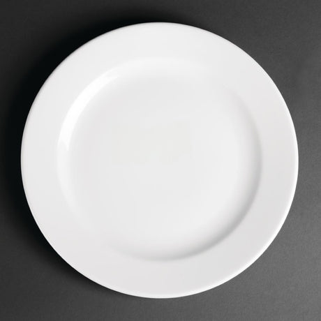 Royal Porcelain Classic White Wide Rim Plates 240mm (12 Pack)