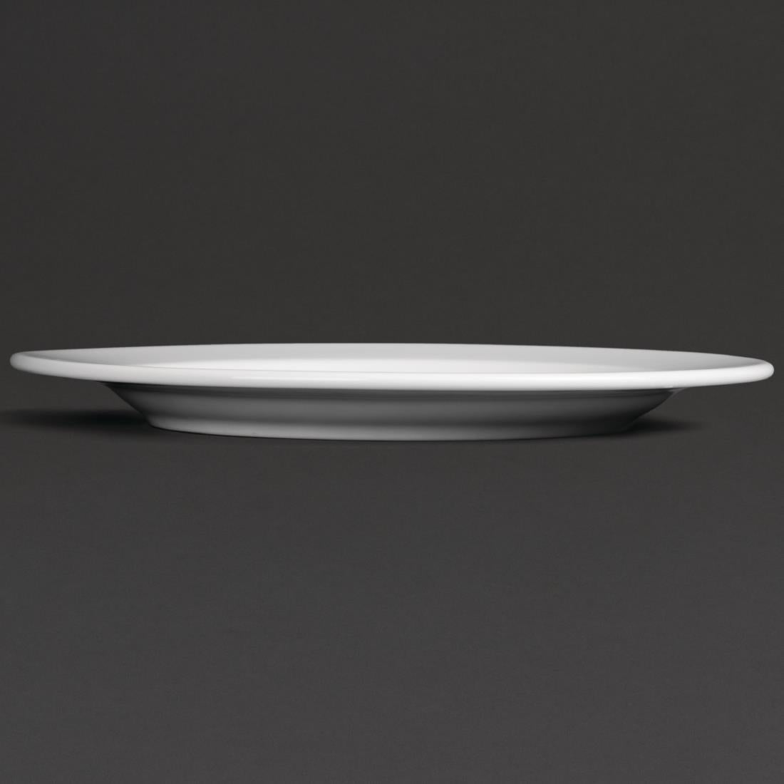Royal Porcelain Classic White Wide Rim Plates 260mm (12 Pack)