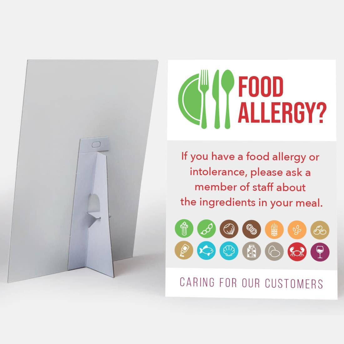 Customer Allergen Symbols & Ingredients Awareness Pub & Cafe Notice (2 x Display Options)