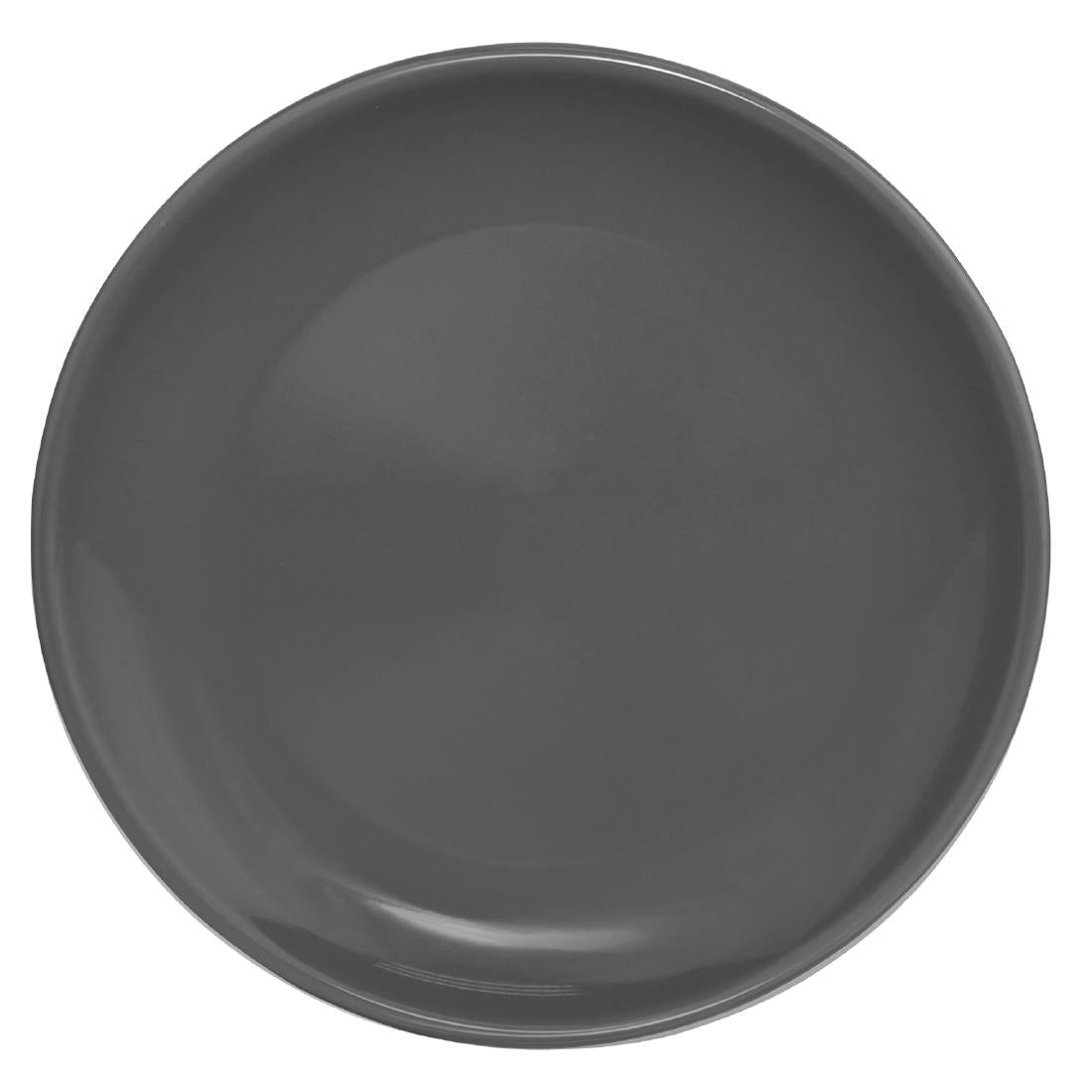 Olympia Cafe Coupe Plate Charcoal - 205mm 8" (12 Pack)