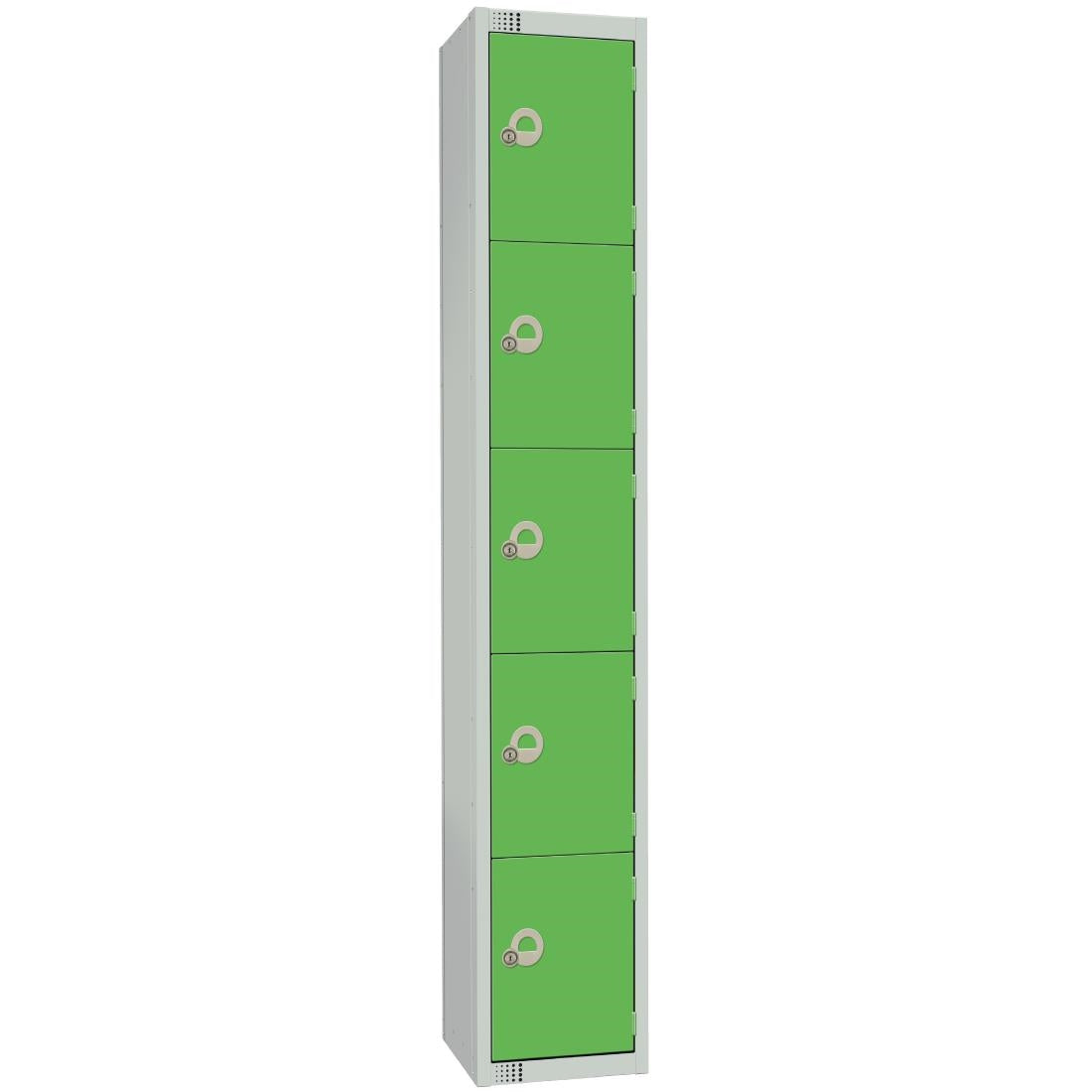 Elite Five Door Padlock Locker Green
