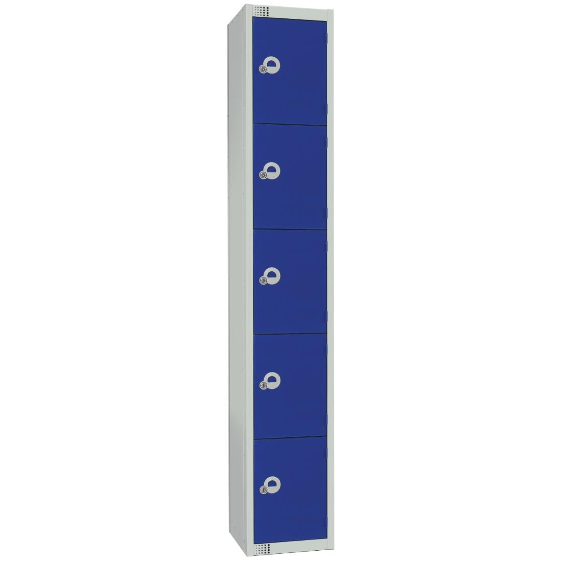 Elite Five Door Coin Return Locker Blue