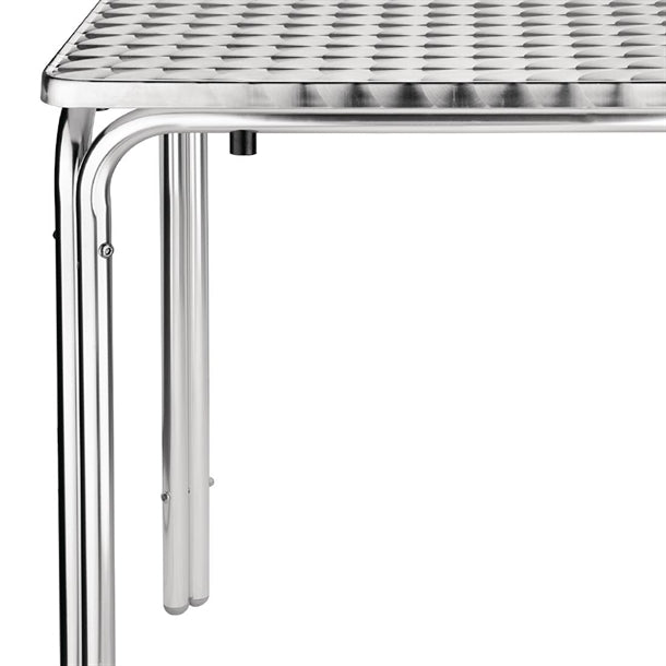 Bolero Steel and Aluminium Square Leg Table 600mm